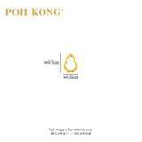 POH KONG 916/22K Yellow Gold Lucky Calabash Hoop Earrings