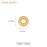 POH KONG 916/22K Gold Classic Round Shape Stud Earrings