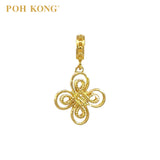 POH KONG 916/22K Yellow Gold Happy Love Ruyi Charm Pendant •?ö2015•?ä