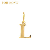 POH KONG 916/22K Gold Exquisite Alphabet Pendant L