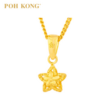POH KONG 916/22K Yellow Gold Anggun Star Shape Jasmine Pendant