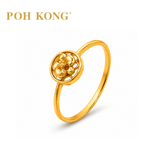 POH KONG 916/22K Yellow Gold Anggun Round Shape Orchid Ring