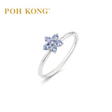 POH KONG 750/18k White Gold Colour Sapphire Aurora Ring