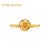 POH KONG 916/22K Yellow Gold Anggun Round Shape Orchid Ring