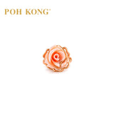 POH KONG 750/18K Rose Gold Coral Rose Ring