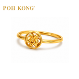 POH KONG 916/22K Yellow Gold Anggun Round Shape Orchid Ring