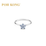POH KONG 750/18k White Gold Colour Sapphire Aurora Ring