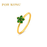 POH KONG 750/18k Yellow Gold Tsavorite Colour Sapphire Ring