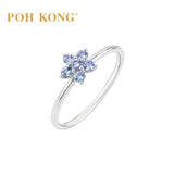 750/18k White Gold Colour Sapphire Aurora Ring