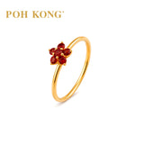 POH KONG 750/18k Rose Gold Colour Sapphire Ring