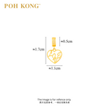 POH KONG 916/22K Yellow Gold Happy Love Love Charm