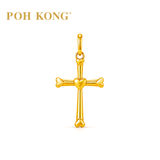 POH KONG 916/22K Yellow Gold Heart Crosslet Pendant