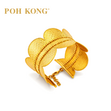 POH KONG 916/22K Yellow Gold Leaf Bangle