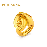 POH KONG 916/22K Yellow Gold Sculpted Coral Ring
