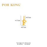 POH KONG 916/22K Yellow Gold Exquisite Alphabet Pendant F