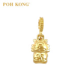 POH KONG 916/22K Yellow Gold Tiger Bear With YuanBao Pendant