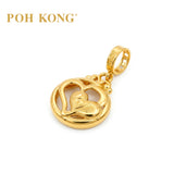 POH KONG 916/22K Gold Happy Love Double Love Pendant