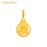 POH KONG 916/22K Yellow Gold Happy Love Roses Pendant