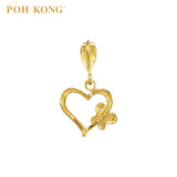 POH KONG 916/22K Gold Butterfly Love Pendant