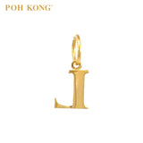 POH KONG 916/22K Gold Exquisite Alphabet Pendant L