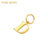 POH KONG 916/22K Yellow Gold Exquisite Alphabet Pendant D