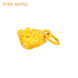 POH KONG 916/22K Yellow Gold 'ZhaoCai' Lucky Cat Pendant