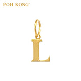 POH KONG 916/22K Gold Exquisite Alphabet Pendant L