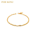 POH KONG 916/22K Gold Bulky Double Curb Chain Bracelet
