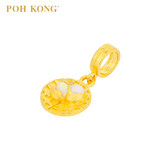 POH KONG 916/22K Yellow Gold Anggun Waffle Ice Cream Pendant