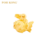 POH KONG 916/22K Yellow Gold Smiling Fish Pendant