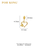POH KONG 916/22K Gold Butterfly Love Pendant