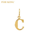 POH KONG 916/22K Gold Exquisite Alphabet Pendant C