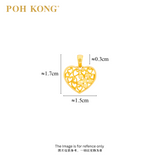 POH KONG 916/22K Gold Anggun Love and Flower Pendant (L)