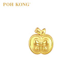 POH KONG 916/22K Yellow Gold Apple Ribbon Charm