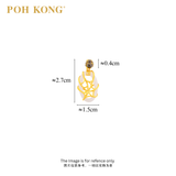 POH KONG 916/22K Gold Tranz Spider With White Agate Pendant