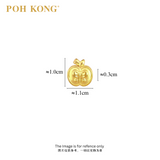 POH KONG 916/22K Yellow Gold Apple Ribbon Charm