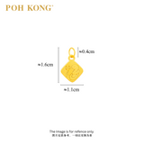 POH KONG 999/24K Yellow Gold Rhombus Shaped Zodiac Snake Pendant