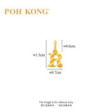 POH KONG 916/22K Yellow Gold Exquisite Alphabet Pendant R