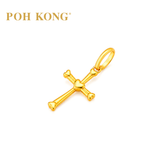POH KONG 916/22K Yellow Gold Heart Crosslet Pendant