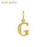 POH KONG 916/22K Yellow Gold Exquisite Alphabet Pendant G