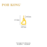 POH KONG 916/22K Yellow Gold Exquisite Smooth Surface Heart Pendant