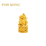 POH KONG 916/22K Yellow Gold Auspicious Fortune Guardian Pixiu Pendant