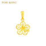 POH KONG 916/22K Yellow Gold Anggun Bunga Raya Pendant