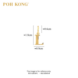 POH KONG 916/22K Gold Exquisite Alphabet Pendant L