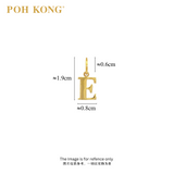 POH KONG 916/22K Yellow Gold Exquisite Alphabet Pendant E