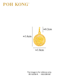POH KONG 916/22K Gold Hibiscus Coin Pendant