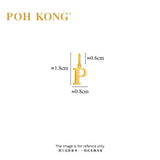 POH KONG 916/22K Yellow Gold Exquisite Alphabet Pendant P