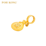 POH KONG 916/22K Yellow Gold Happy Love Treasure Bag Charm Pendant (2015)