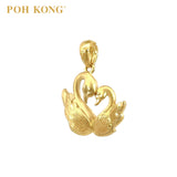 POH KONG 916/22K Yellow Gold Happy Love Swans In Love Pendant (2018)
