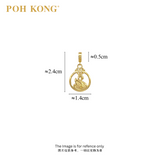 POH KONG 916/22K Gold Happy Love Elegant Swan Charm Pendant